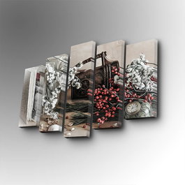 Wallity Cuadro decorativo en lienzo 5 piezas 5PUC-095 Multicolor